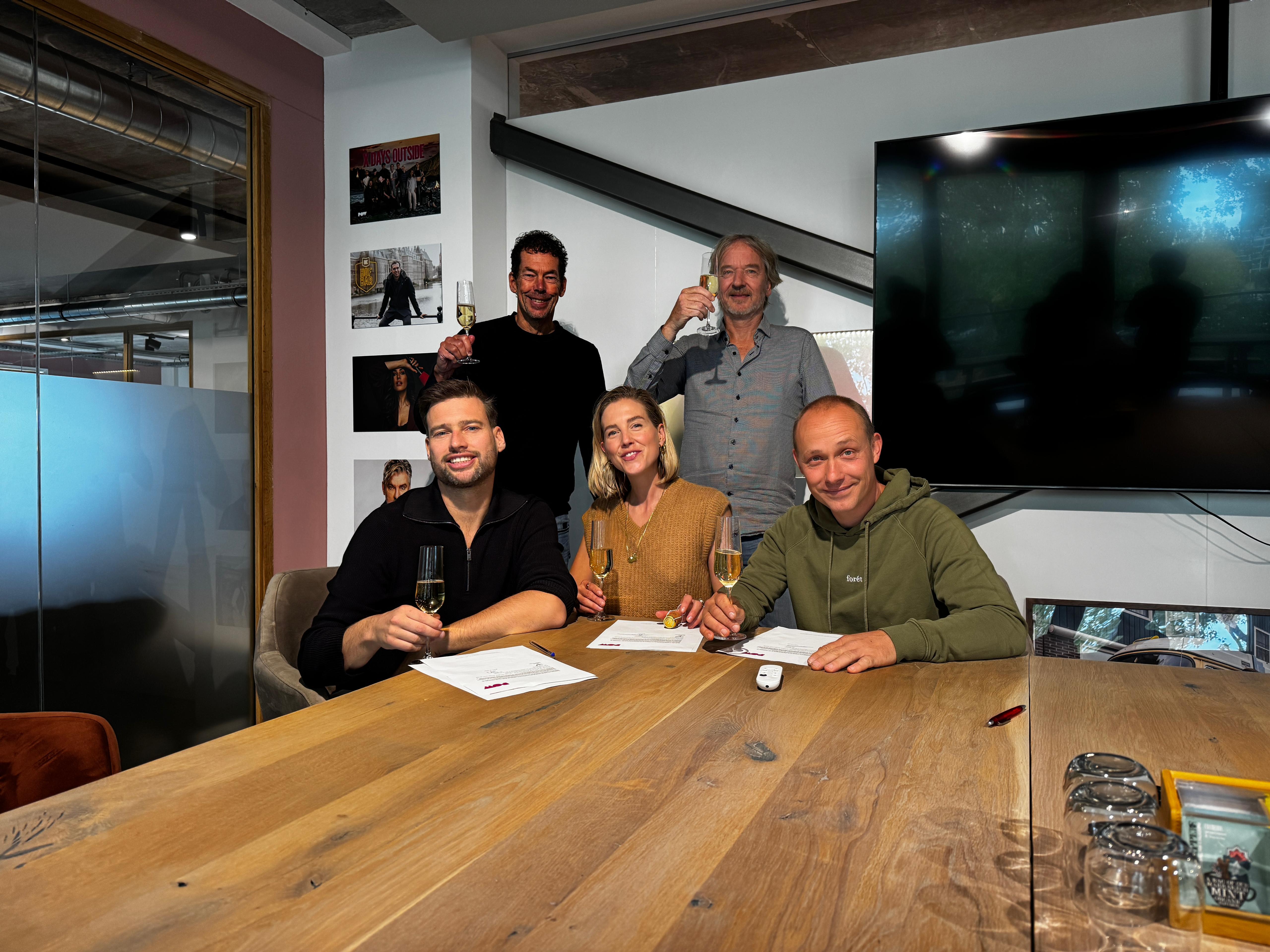 v.l.n.r: Barend van Deelen, Dominique Weesie, Nellie Benner Florent Luyckx en Jelmer Gussinklo 